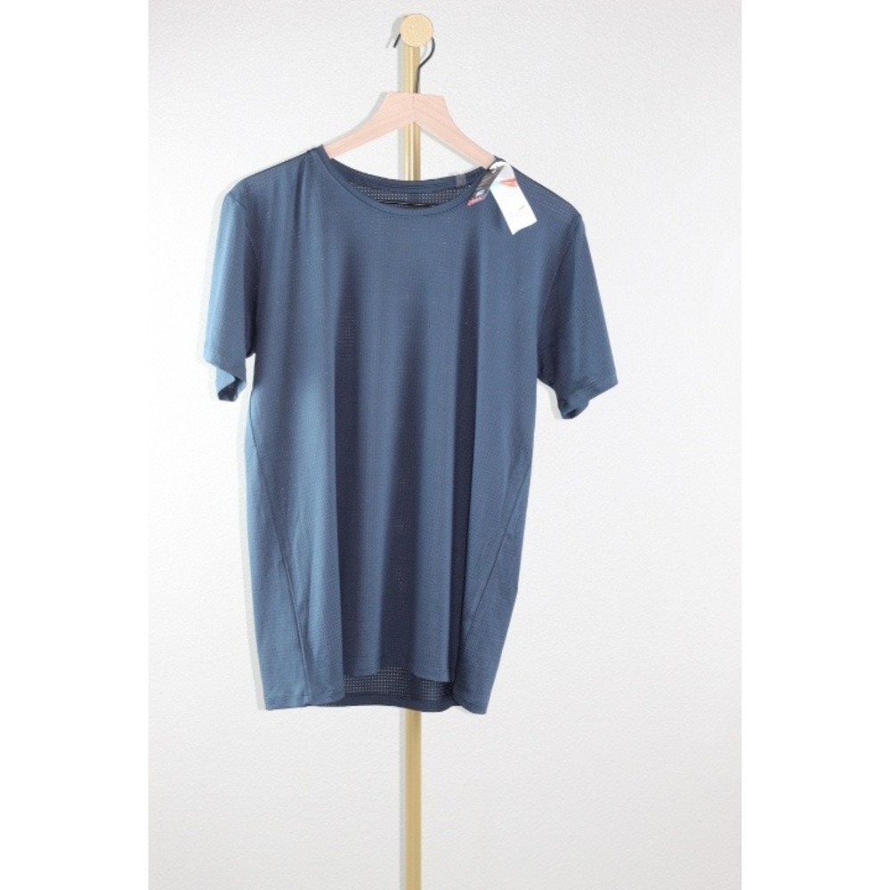 Aerocool Hyosung Mens Blue Perforated‎ Mesh Performance T-Shirt Creora Stretch L